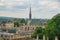 Aerial view of the Exeter College and Oxford cityscape