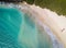 Aerial view of an exotic Caribbean beach