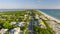 Aerial view of expensive residential houses in island small town Boca Grande on Gasparilla Island in southwest Florida