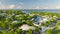 Aerial view of expensive residential houses in island small town Boca Grande on Gasparilla Island in southwest Florida