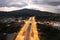 Aerial view Express way in Chiangmai, Thailand.