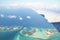 Aerial view of Exuma Cays