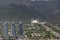 Aerial view of Faisal Masjid and Centaurus mall  in Islamabad Pakistan, landscapes and bird eye view of capital