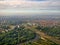 Aerial view of famous Amsterdam Zuid Holland