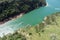 Aerial view of famous Canyons of Capitolio`s lagoon.