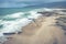 Aerial view of famous Guincho Beach in Cascais near Lisbon, Portugal. Photo made from above by drone