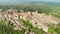 Aerial view of famous Montepulciano town on summer day