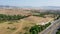 Aerial view famous monument in Stepanakert city, Artsakh, Armenia.