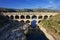 Aerial view of famous Pont du Gard