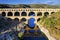 Aerial view of famous Pont du Gard