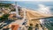 Aerial View of Famous Punta Secca Lighthouse, Santa Croce Camerina, Ragusa, Sicily, Italy