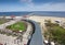 Aerial view of famous spa resort at the seaside, Sopot, Poland