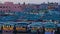 Aerial view of the of famous square and tourist attraction Jemaa el-Fnaa in the historic center (Medina) of Marrakesh.