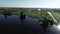 Aerial view of famous windmills of Zaanse Schans, Zaandam near Zaandijk and Amsterdam, Netherlands. Famous dutch places