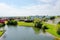 Aerial view of Fanshawe College in Woodstock, Ontario, Canada