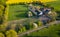 Aerial view of the farm landscape of Remagen Germany