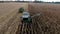 Aerial view of a farmer harvesting maize Prores