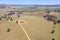 Aerial view of farming land near Cowra NSW Australia