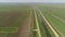 Aerial view of farmland.