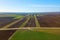 Aerial view of farmland Green Field