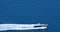 Aerial View Of A Fast Luxury Yacht Wake