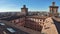 Aerial view of from Ferrara Castle in Italy