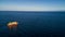 Aerial view of ferry sailing in ocean. Travel Vacation Recreation Paradise Tourism.