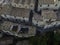 Aerial view of a few houses damaged by 1980 Irpinia earthquake in Calitri township, Irpinia, Avellino, Italy