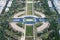 Aerial View of the Field of Mars Champ de Mars in Paris, France.