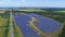 Aerial View of a Field of Solar Panels