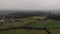 Aerial view of fields of corn