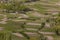 Aerial view of fields near Langar village in Wakhan valley, Tajikist