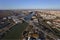 Aerial view of the fifth centenary bridge, Seville