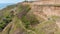 Aerial view of the final stage of the Enduro extreme race on the seashore in 4K.