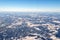 Aerial view of Finland in winter near Helsinki