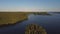 Aerial view of Finnish Kyyvesi lake in Haukivuori, Finland