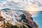 Aerial view of Fira town - Santorini, GreeceA