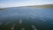 Aerial view ,fish coop, Fish cages ,Khonkean, Thailand