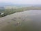 Aerial view fish farm