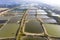 Aerial View of fish farms  in west  Coast . Taiwan