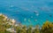 Aerial view of Fishing boats in Ben Ngu wharf of Nam Du Islands