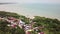 Aerial view fishing village near coastal at Kuala Muda