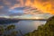 Aerial view of fjords around Vestnes in Norway