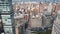 Aerial view of Flatiron building, New York, Manhattan. Residential and business buildings from above