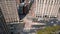 Aerial view of Flatiron building, New York, Manhattan. Residential and business buildings from above