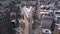Aerial view of Flatiron building, New York, Manhattan. Residential and business buildings from above
