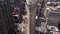 Aerial view of Flatiron building, New York, Manhattan. Residential and business buildings from above