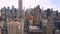Aerial view of Flatiron building, New York, Manhattan. Residential and business buildings from above