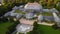 aerial view flight drone panorama overview glasshouse greenhouse building