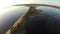 Aerial view: flight on the drone by the seashore